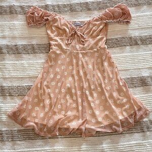 Urban Outfitters Peach Floral Dress